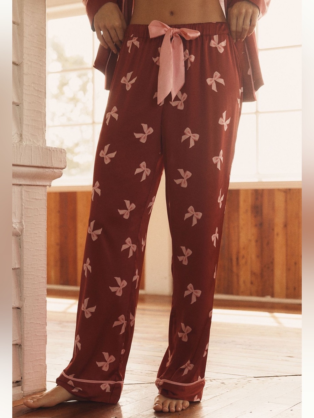 Anthropologie Pajama Set Beach Riot Livy Top and Connie Sleep Pants New Medium - Picture 4 of 8